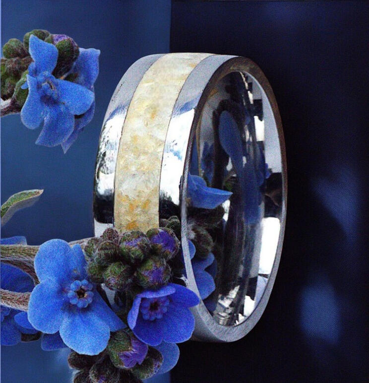 Sunny Side Citrine Stainless Steel Ring
